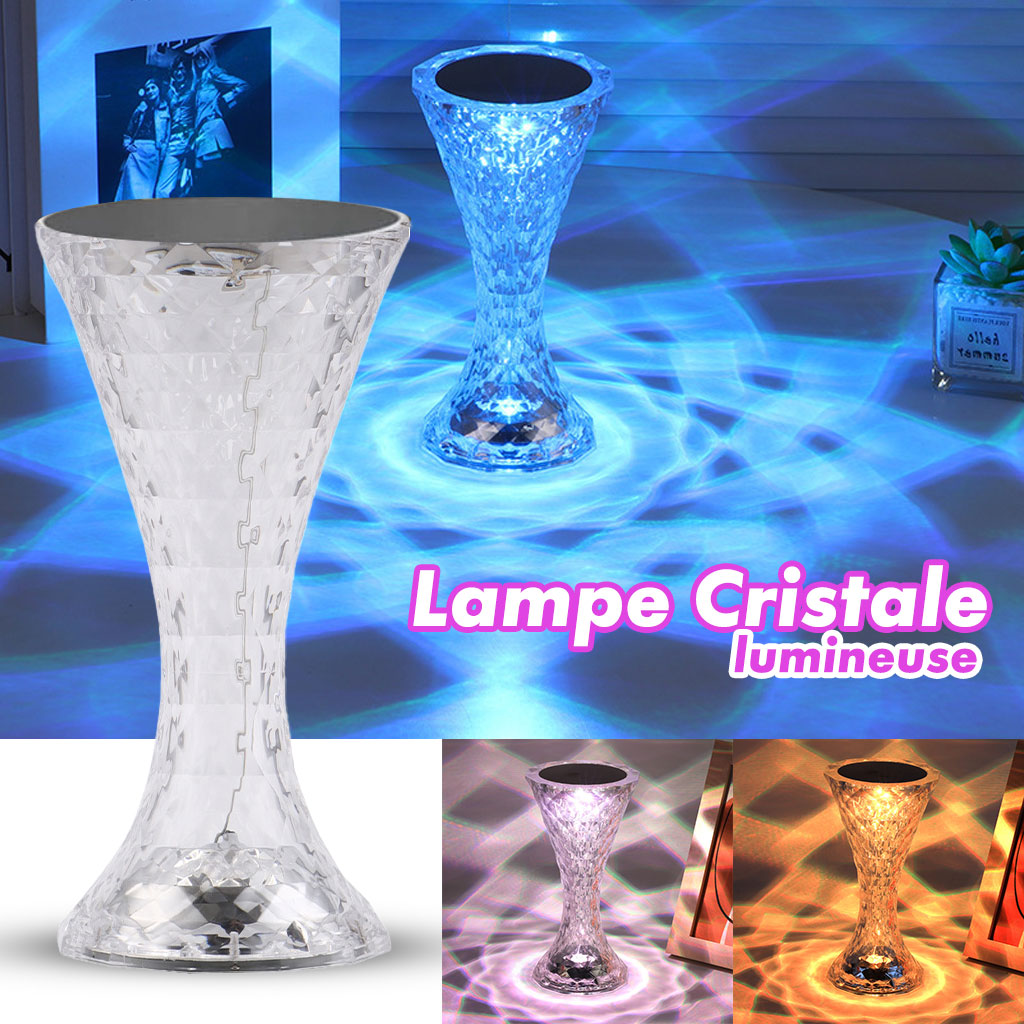 Lampe de table en cristal مصباح طاولة كريستالي